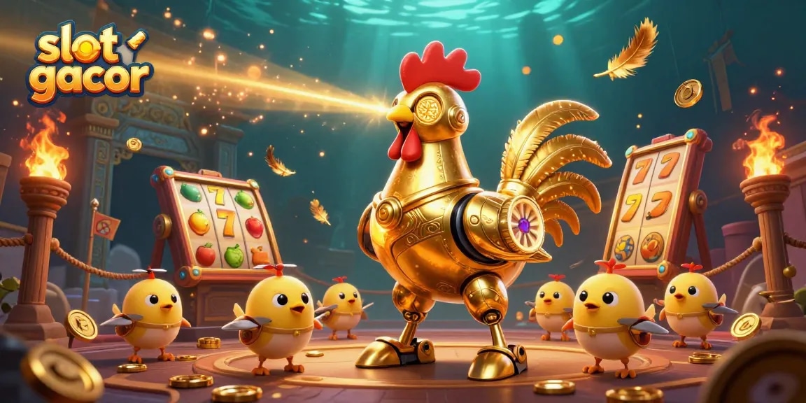 Win big with slot gacor—experience vibrant 3D action in this dynamic casino illustration.