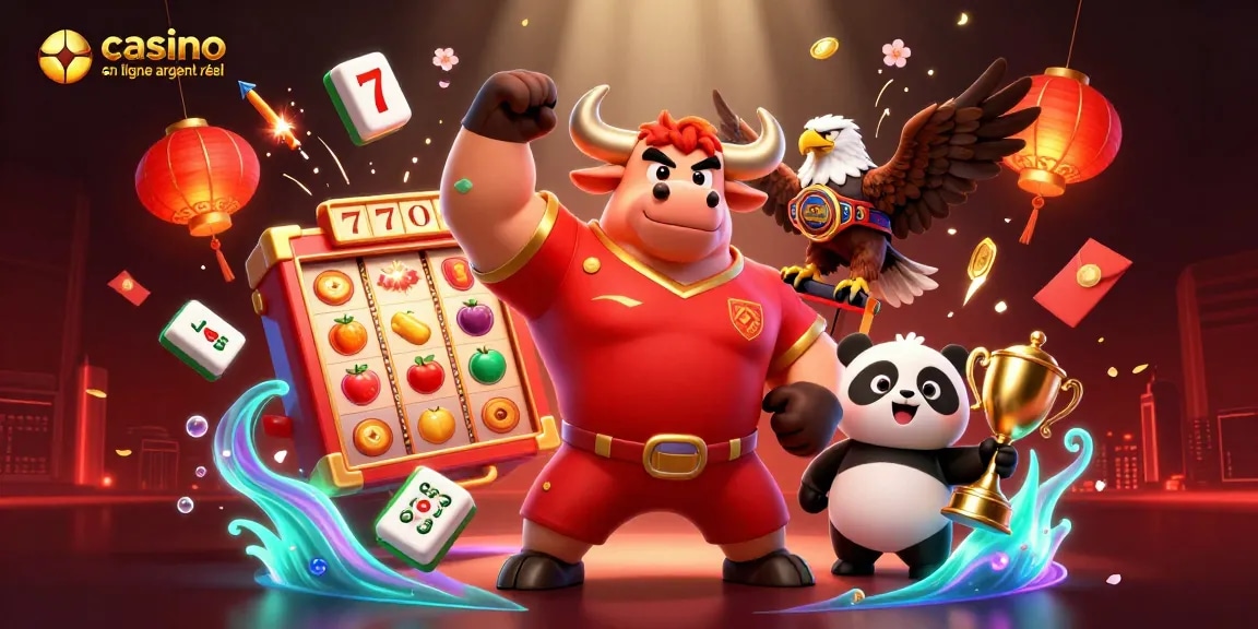Jouez aux jeux de casino en ligne argent réel avec notre Mascotte Bull et ses amis !