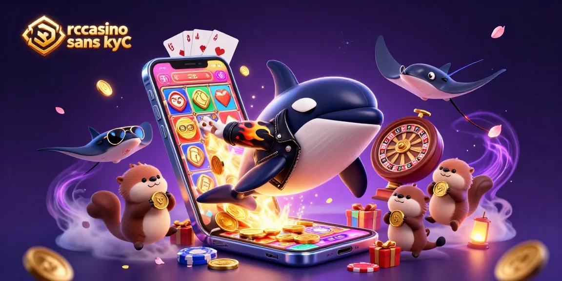 Jouez à des jeux passionnants dans un crypto casino sans kyc avec des créatures marines amusantes et des pièces d’or flottantes.