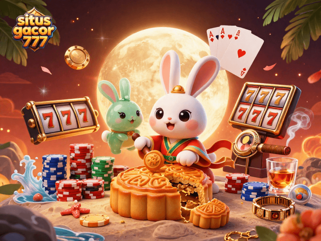 Experience excitement with situs slot gacor 777 as the moon rabbit reveals jackpot poker chips!