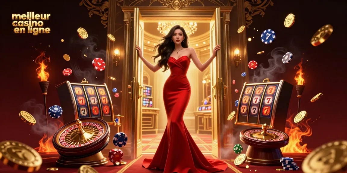 Découvrez le monde vibrant de meilleur casino en ligne, mettant en avant une scène de jeu impressionnante avec une femme asiatique dans un cadre de casino de luxe.