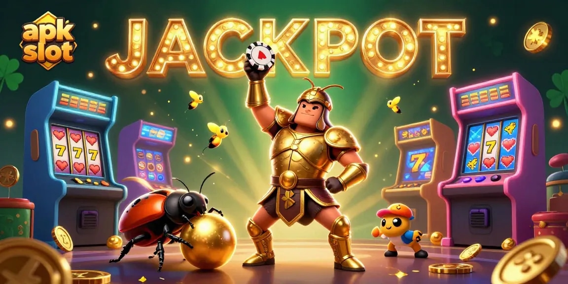 Spin to win with apk slot as vibrant characters celebrate jackpots in a detailed casino scene.