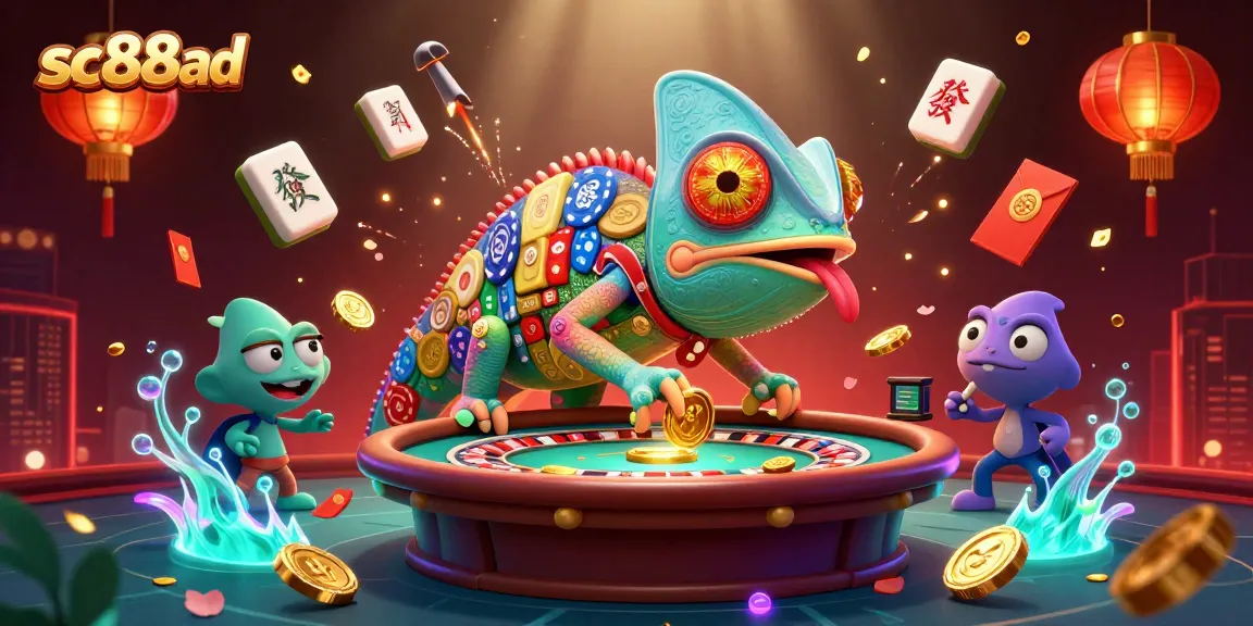 Experience sc88ad's thrilling jackpot excitement with vibrant chameleon and dynamic casino elements.