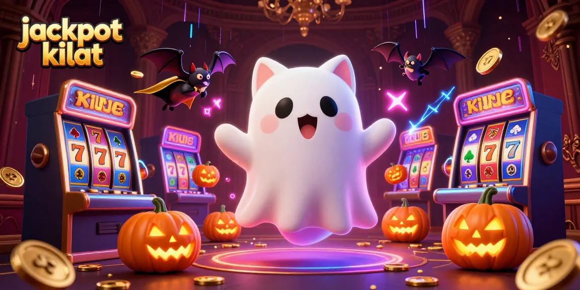 Experience the excitement of jackpot kilat with vibrant slot machines and animated characters in a thrilling casino scene.
