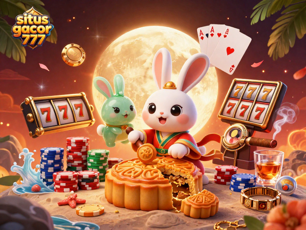 Experience excitement with situs slot gacor 777 as the moon rabbit reveals jackpot poker chips!