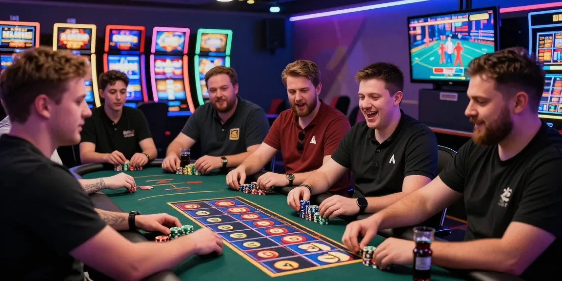 Exciting gaming atmosphere at credit card casinos UK featuring players enjoying slots and live dealers at https://brcs.co.uk.