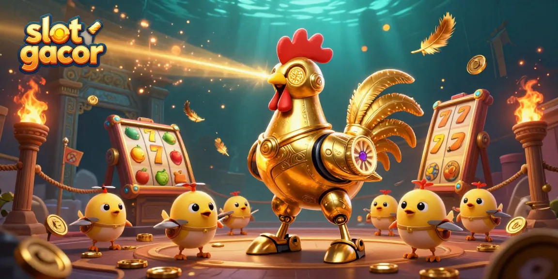 Win big with slot gacor—experience vibrant 3D action in this dynamic casino illustration.