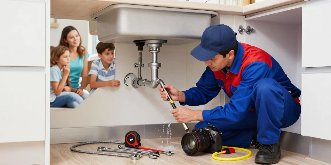Reliable plumber fixing a leak in a kitchen, read more here for emergency support.
