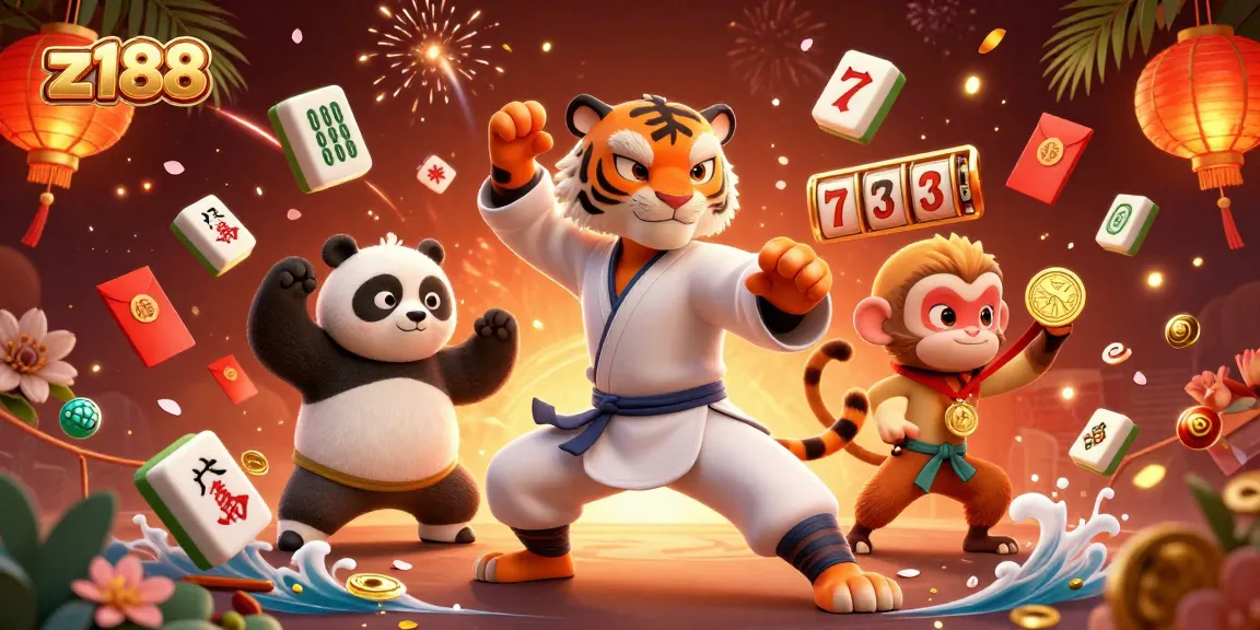 Experience thrilling gameplay at z188 with vivid characters amidst winning casino elements.