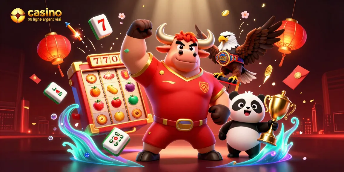 Jouez aux jeux de casino en ligne argent réel avec notre Mascotte Bull et ses amis !