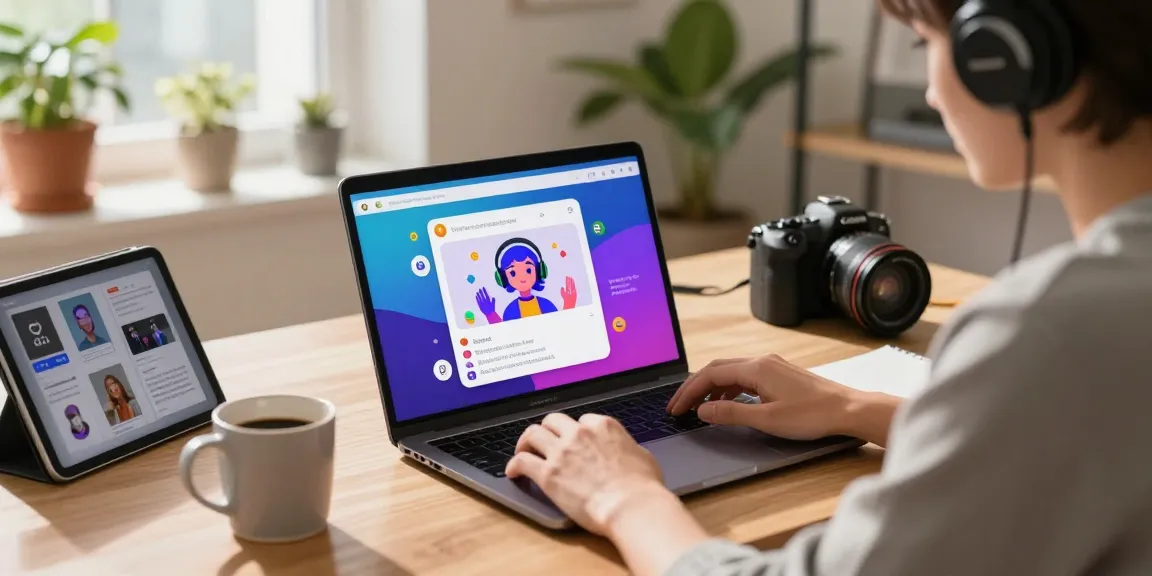 Engaged user experiencing innovative nsfw ai chat on laptop in a cozy home office.