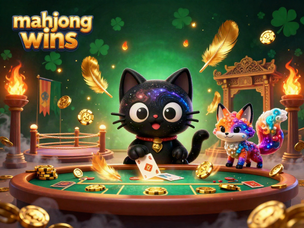 Engage in mahjong wins at a cosmic casino with vibrant characters and rich game elements.