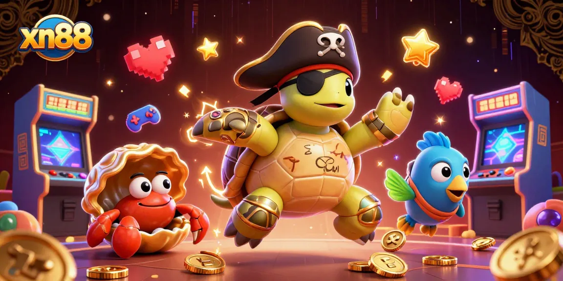 Engage with xn88, a vibrant casino adventure featuring colorful gaming characters and glowing elements.