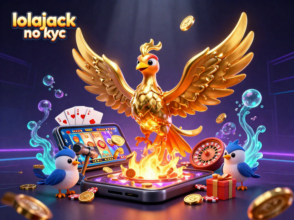 Experience excitement with lolajack no kyc, where golden phoenixes emerge amid vibrant slot games.