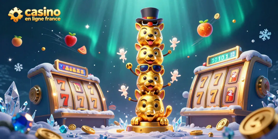 Jouez aux jeux captivants sur le casino en ligne France avec un totem et des symboles de jackpot.