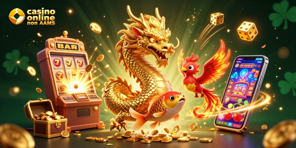Vivi emozionanti esperienze di gioco ai casino online non AAMS con personaggi vivaci, monete e slot.