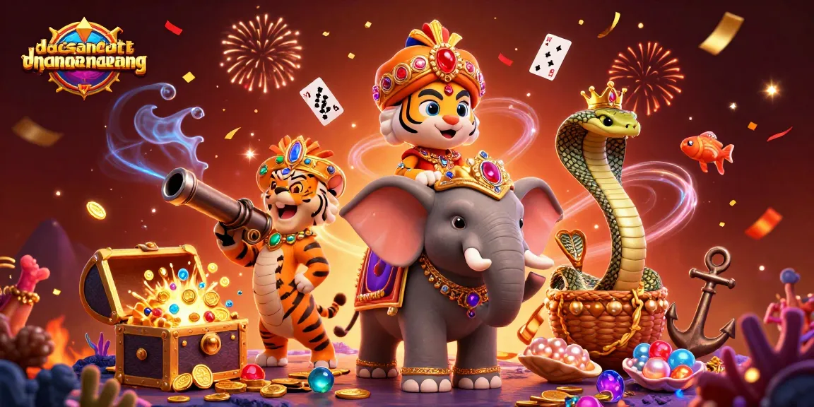 Spin and win at dacsandatphanrang, featuring a vibrant 3D scene with a gambling theme and dynamic characters.