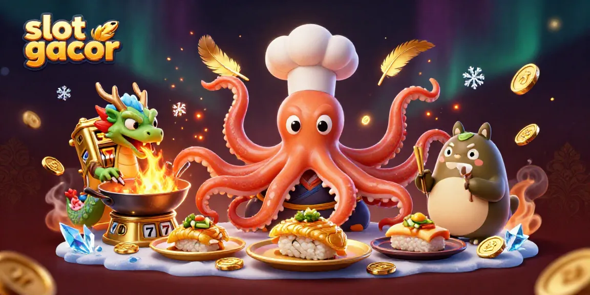 Engage in slot gacor excitement with vibrant characters and rich golden casino elements.