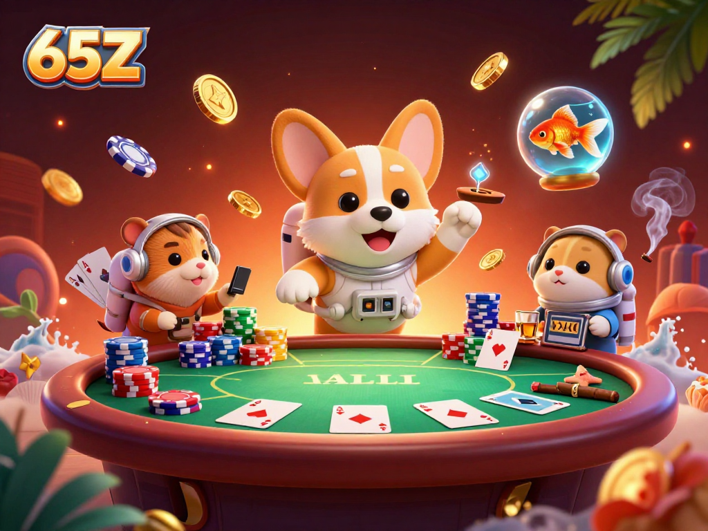 O 65Z traz diversão no cassino espacial com um corgi astronauta e muitas fichas.