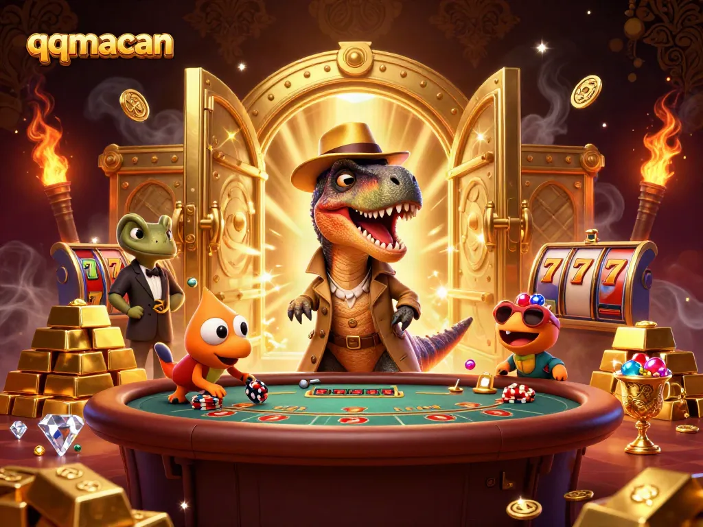 Experience dynamic gaming with qqmacan at a blackjack table, showcasing vibrant casino elements.