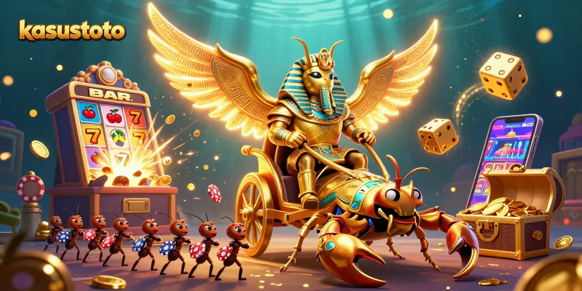 Memenangkan jackpot di kasustoto dengan ilustrasi 3D menarik dari karakter kasino.