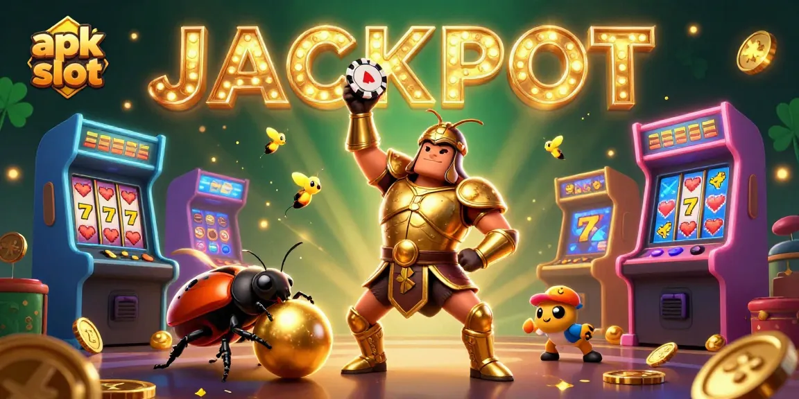 Spin to win with apk slot as vibrant characters celebrate jackpots in a detailed casino scene.