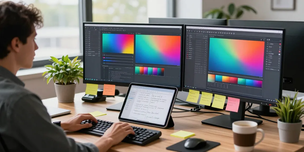 Professional workspace showcasing the Snipaste 截图工具 in use, with multiple screens and creative elements.