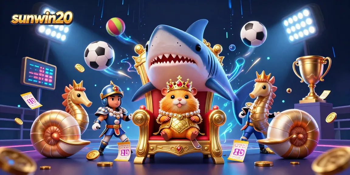 Experience the thrill of sports betting with sunwin20 featuring a golden hamster king and dynamic game elements.