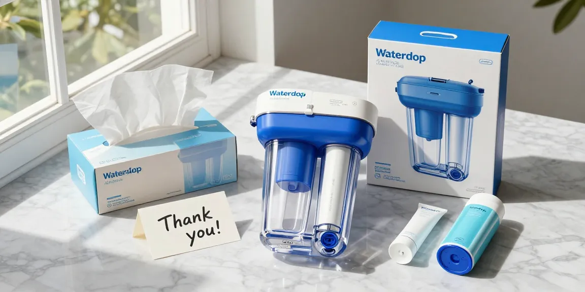 Waterdrop Alkaline DA97-17376B Water Filter on marble surface, showcasing product features and best deals for online shopping.