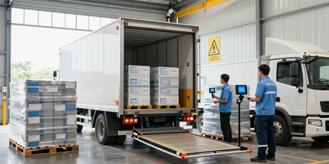 Kühltransport von Dortmund: Effizientes Be- und Entladen von temperaturempfindlichen Waren in einem modernen Lager.