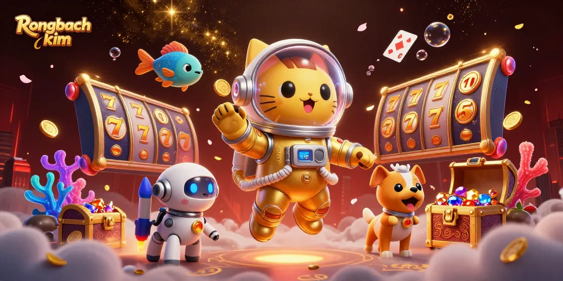 Rongbach kim offers exciting visuals of lucky 7s and slots surrounded by rich space-themed elements.