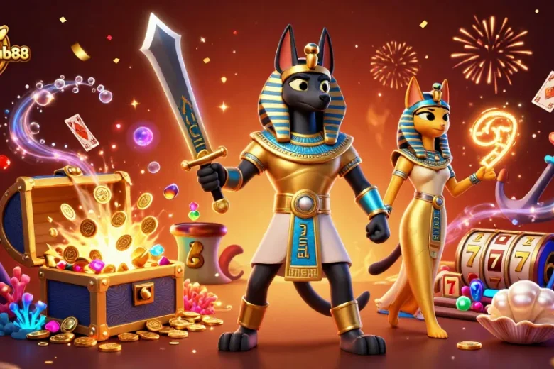 Win big with menangclub88 in a vibrant 3D illustrated casino adventure featuring ancient warriors and treasures.