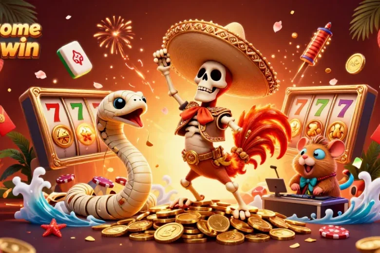 Experience vibrant gaming excitement in Tải game Sunwin with colorful casino characters and jackpot symbols.