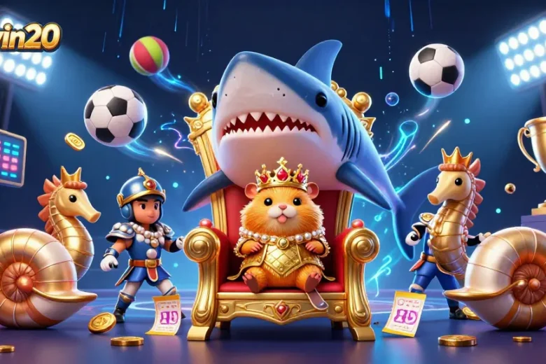 Experience the thrill of sports betting with sunwin20 featuring a golden hamster king and dynamic game elements.