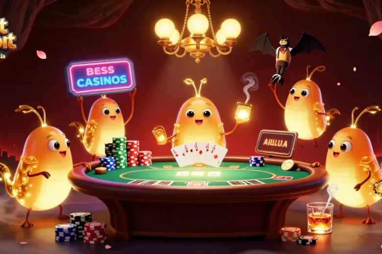 Experience the excitement at best payout casinos australia with glowing glowworms illuminating a cave casino.